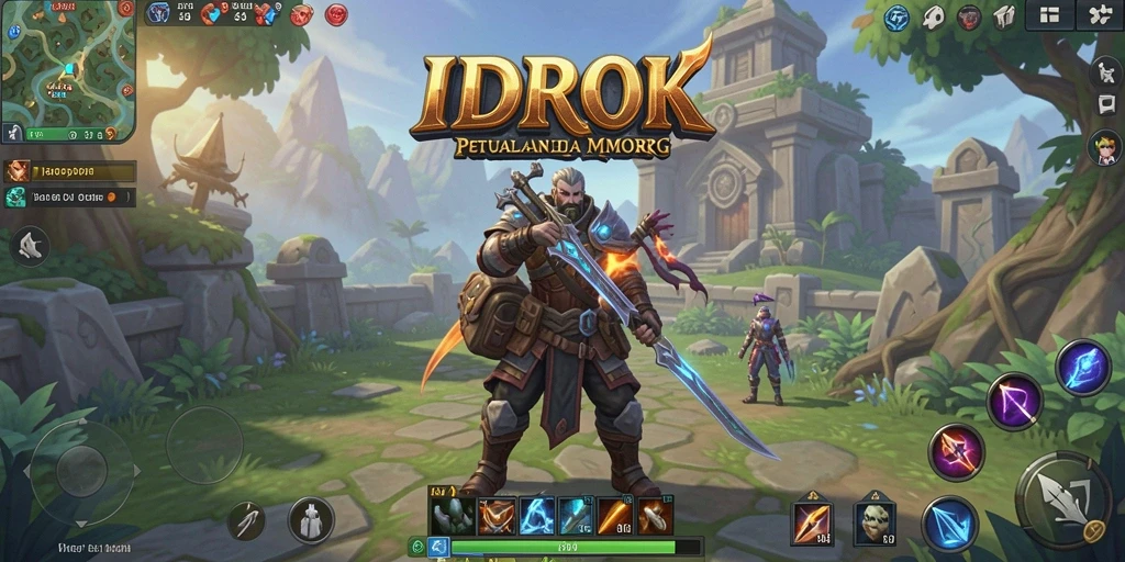 Tampilan gameplay <strong>IDROK</strong> yang penuh aksi dalam dunia MMORPG.