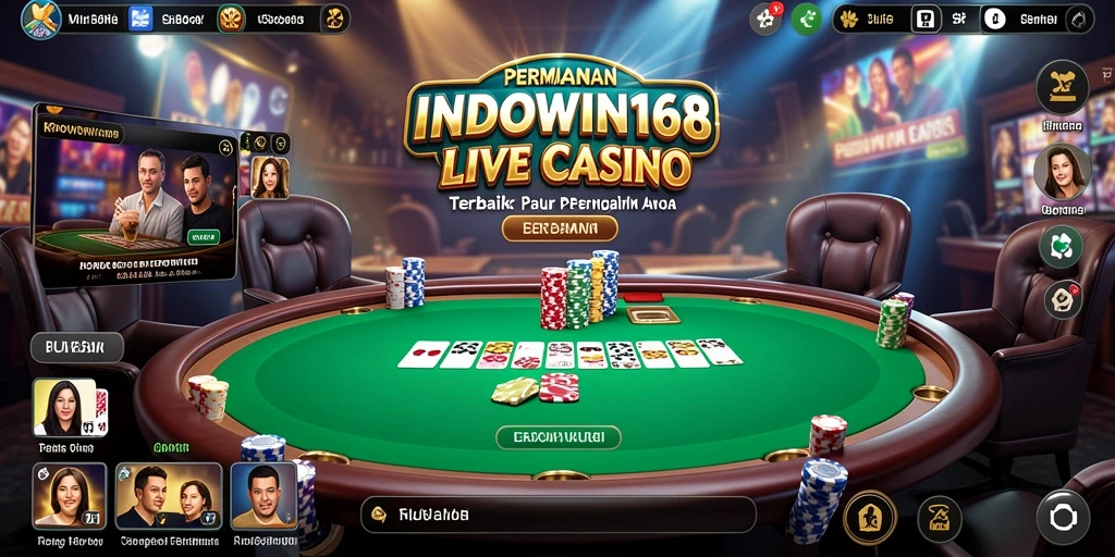 Screenshot gameplay <strong>INDOWIN168</strong> yang menunjukkan keseruan permainan Live Casino.