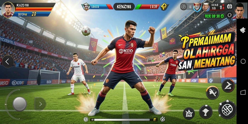 Tampilan gameplay KENZO188 dengan aksi olahraga yang menegangkan.