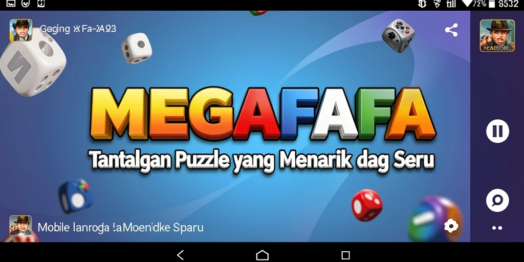 Tampilan gameplay MEGAFAFA yang memukau dalam menyelesaikan puzzle.