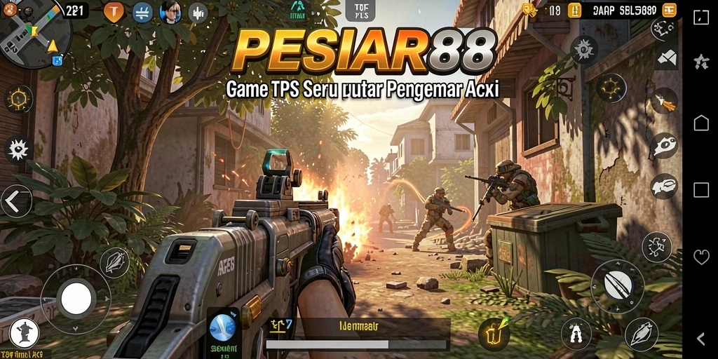 Screenshot gameplay PESIAR88 menampilkan aksi seru dalam pergulatan TPS.