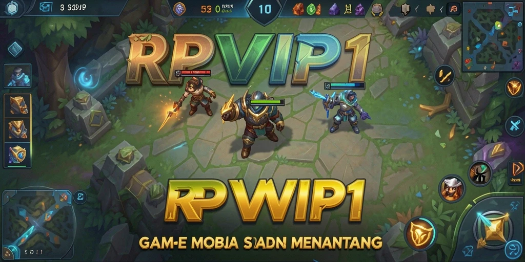 Screenshot gameplay RPVIP1 menampilkan pertarungan seru antara dua tim.